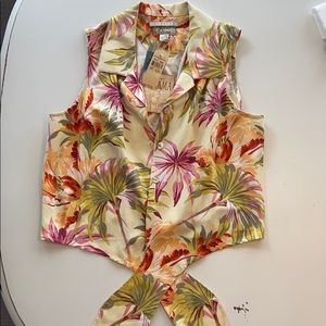 NWT Tommy Bahama Women’s Crop Top Tie Front Top